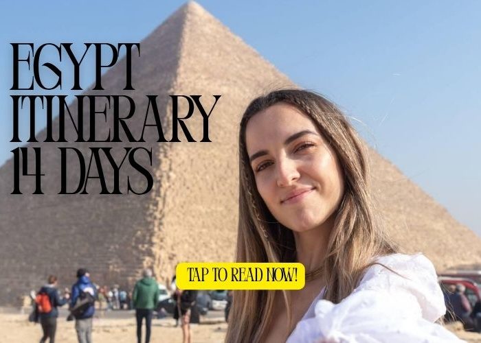 Tourist near the Great Pyramid.