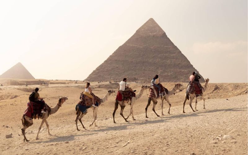 Riding Camels in Egypt
