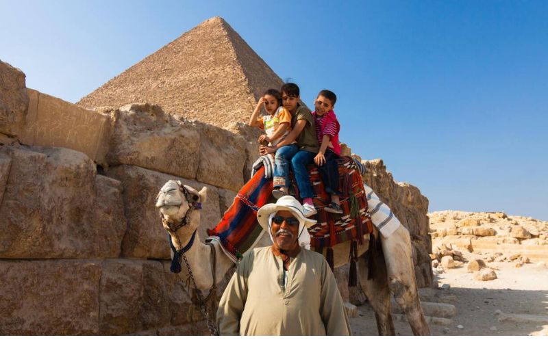 Riding Camels in Egypt